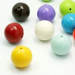 Mixed Color Chunky Bubblegum Acrylic Round Beads