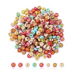 300pcs 2 Styles Opaque Mixed Color Acrylic Beads