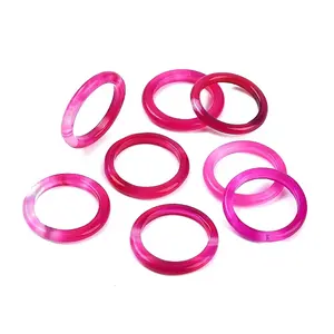 Dyed & Heated Natural Agate Finger Rings for Women