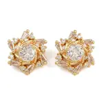 Brass Micro Pave Celar Cubic Zirconia Spacer Bars