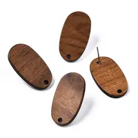 Walnut Wood Stud Earring Findings