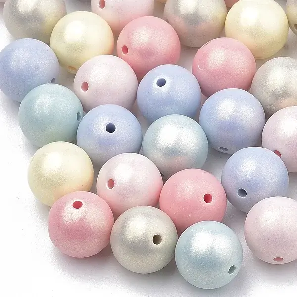 Spray Painted Style Acrylic Beads