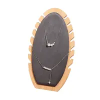 Velvet and Bamboo Necklaces Display Rack