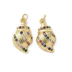 Brass Micro Pave Cubic Zirconia Pendants