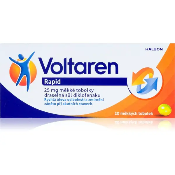 Voltaren Voltaren Rapid 25 mg měkké tobolky proti bolesti, zánětu, otoku 20 cps