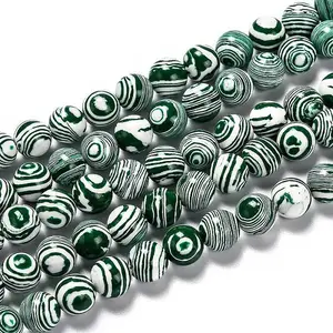 Synthetic Malachite Beads Strands