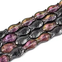 Transparency Electroplate Glass Beads Strands