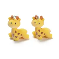 Flocky Opaque Resin Pendants