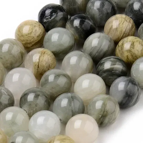 Natural Green Rutilated Quartz Beads Strands