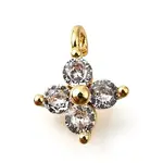 Brass Micro Pave Cubic Zirconia Pendants