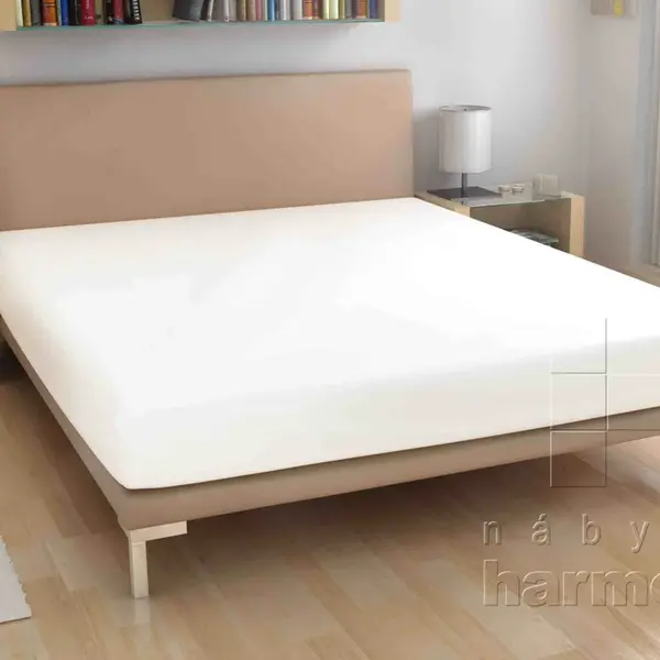Froté prostěradlo - bílé - 120 x 200 cm