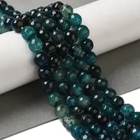 Dyed & Heated Natural Dragon Veins Agate Beads Strands