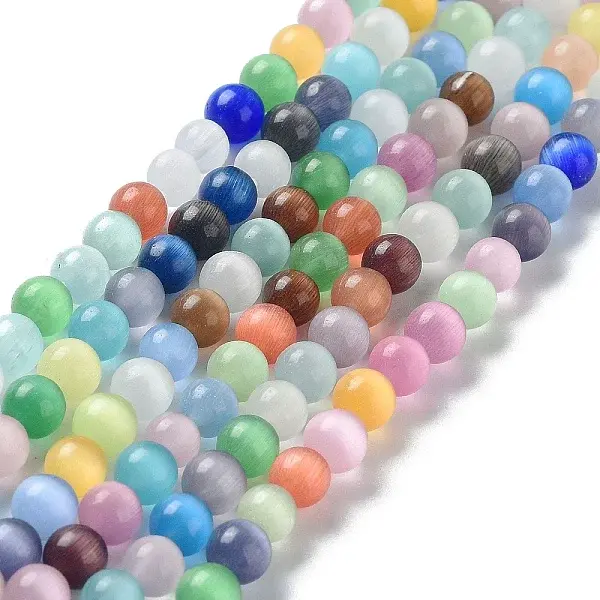 Round Cat Eye Beads Strands