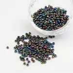 8/0 Electroplated Iris Round Glass Seed Beads