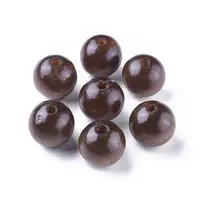 Lightcoffee Round Natural Wood Beads