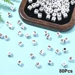 Acrylic Horizontal Hole Letter Beads