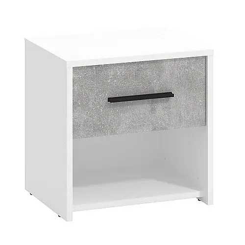 Set nočních stolků geralt - bílá/beton