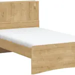 Postel 120x200cm s knihovnou a usb cody - dub světlý