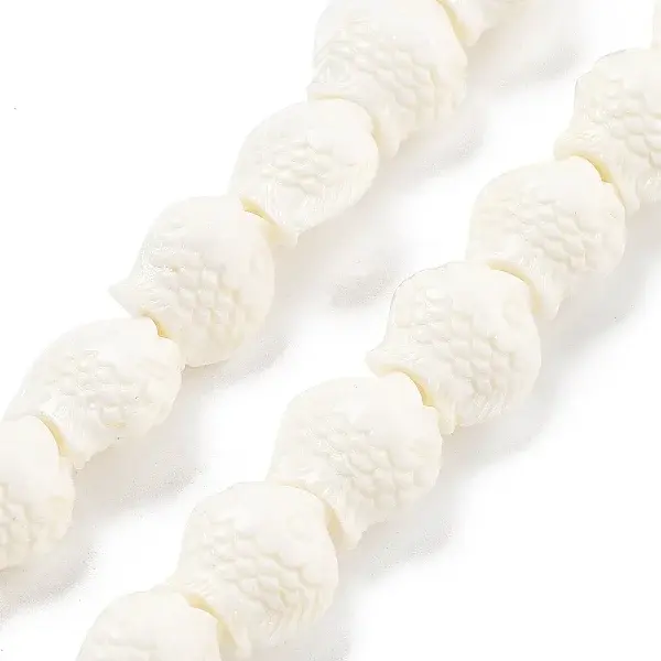 Synthetic Coral Carved Beads Strands