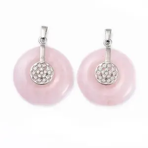 Natural Rose Quartz Pendants