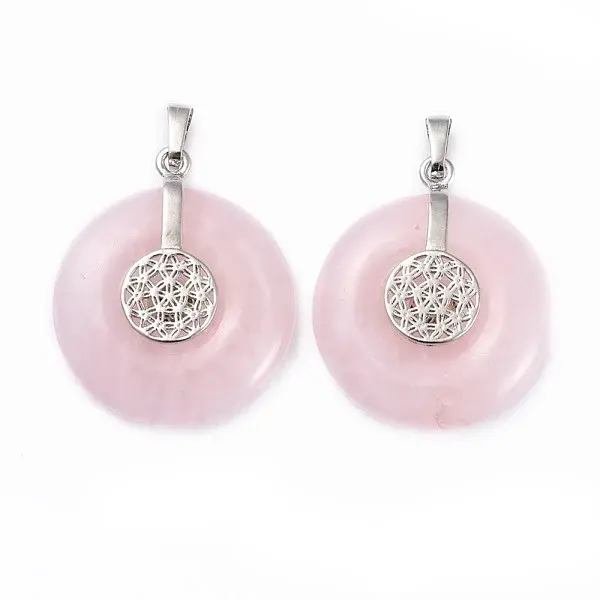 Natural Rose Quartz Pendants