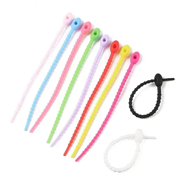 Oval Shape Silicone Cable Zip Ties