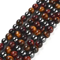 Natural Tiger Iron & Synthetic Hematite Beads Strands