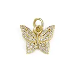 Brass Micro Pave Cubic Zirconia Charms