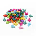 Mixed Color Chunky Acrylic Cross Beads