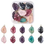 10Pcs 5 Colors Druzy Geode Resin Pendants