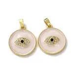 Brass Micro Pave Cubic Zirconia Pendants