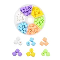 6 Colors Polymer Clay Bead Strands
