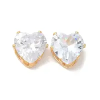 Brass Clear Cubic Zirconia Cabochons