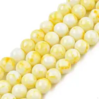 Spray Painted Glass Bead Strands