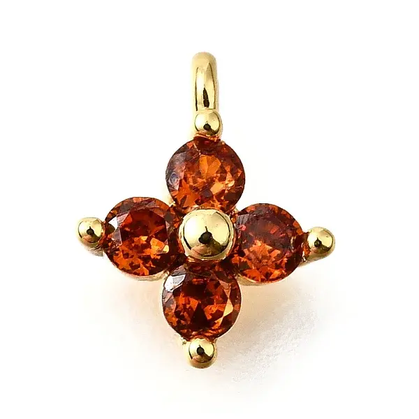 Brass Micro Pave Cubic Zirconia Pendants