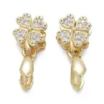 Brass Micro Pave Cubic Zirconia Ice Pick Pinch Bails