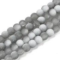 Frosted Crackle Glass Beads