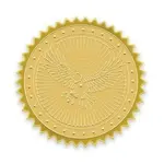 Plastic Self Adhesive Gold Foil Embossed Stickers