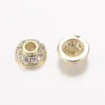 Brass Micro Pave Cubic Zirconia Bead Cap