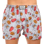 Styx Pánské trenky art klasická guma nadrozměr Halloween rakve (E1752) 5XL