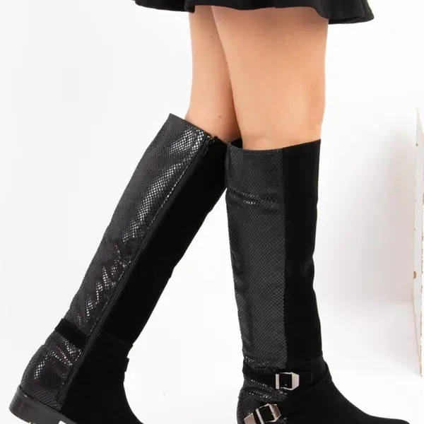Fox Shoes Black Snake Women's Boots