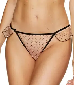 Dámske romantické tangá Clio / S - béžové