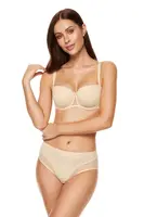 Béžová podprsenka s kosticami