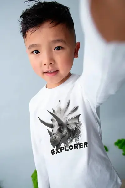 Bavlnené tričko s dlhým rukávom Mayoral