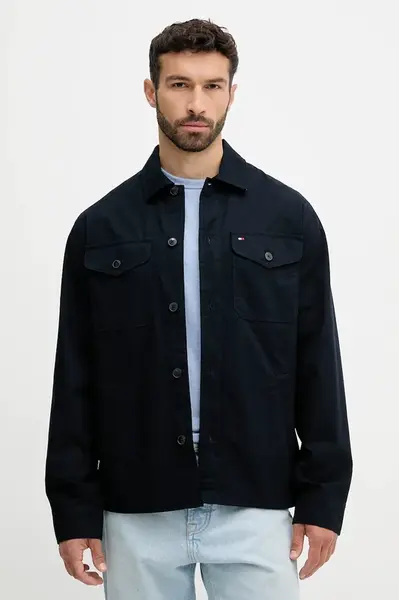 Bavlnená košeľová bunda Tommy Hilfiger