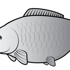 Delphin nálepka kapr silver