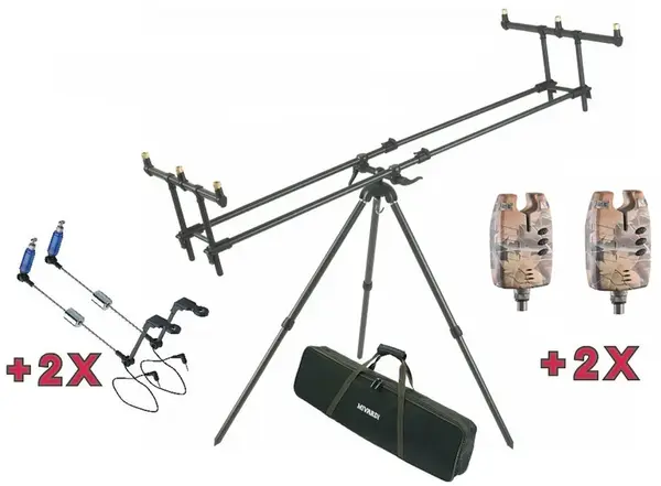 Mivardi stojan na pruty tripod premium + 2x hlásič a 2x swingarm