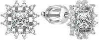 Beneto Třpytivé stříbrné náušnice AGUP1517S