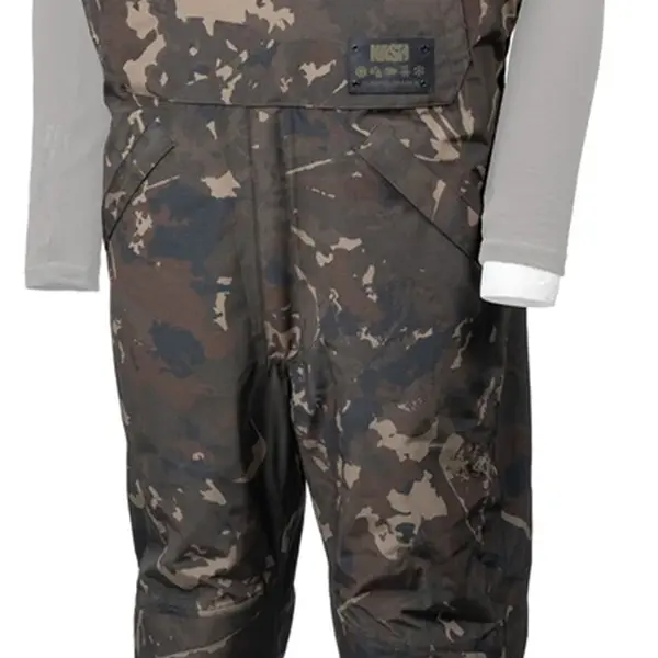 Nash kalhoty zero tolerance helluva waterproof bib and brace camo - xxxl