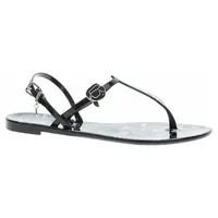 Karl Lagerfeld dámské plážové KL80002G V01 black rubber w-white 36
